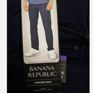 Banana Republic 5 Pocket Pant Slim Fit Stretch Fabric 30 W x 32 L